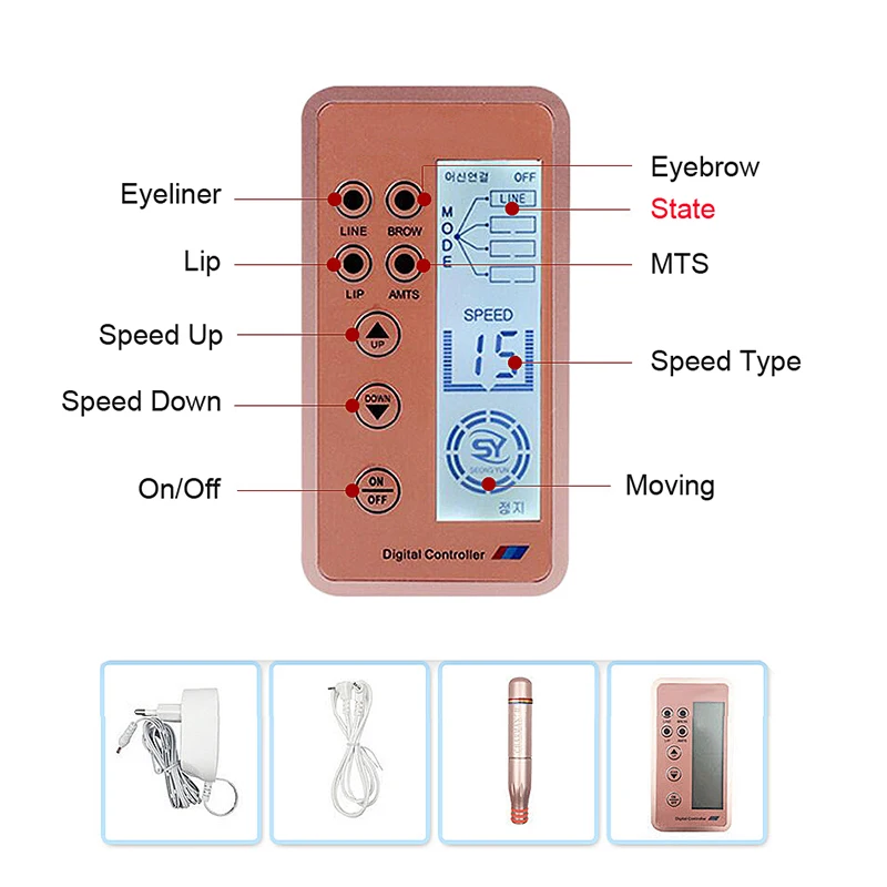 Eyebrow Charmant Tattoo Machine Pen Electric MTS Semi-permanent Makeup Microblading Pen Liner Shader Professional 3D Embroidery