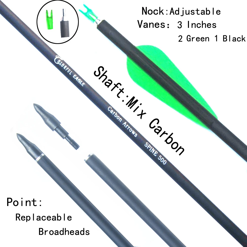 Железная стрела со сменными наконечниками позвоночника 500 для