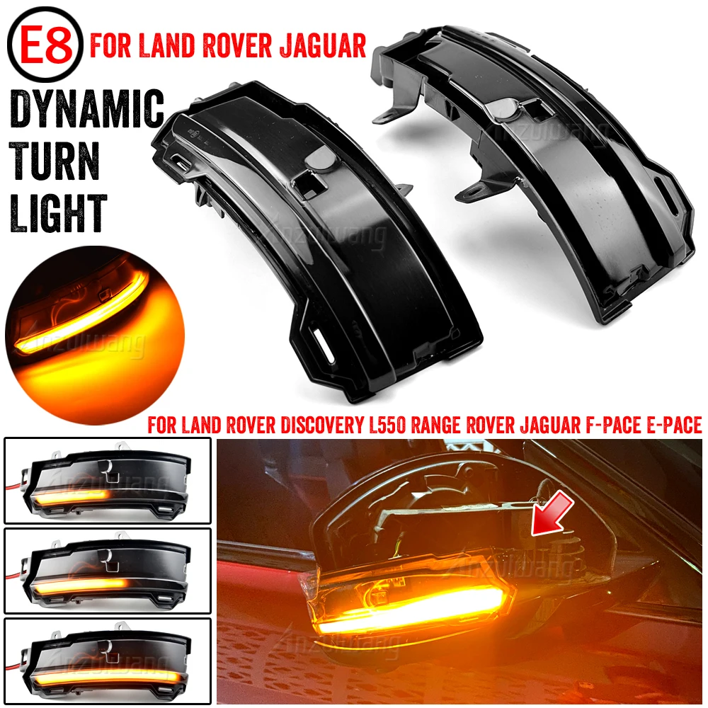 

A Pair Turn Signal Lights For Land Rover Range Rover Evoque 2014 to 2019 Car Sequential Blinker LED Dynamic Side Mirror Lamp