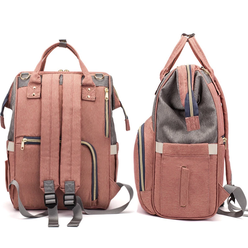 Модная сумка для подгузников мам брендовая большая Вместительная дорожная с usb