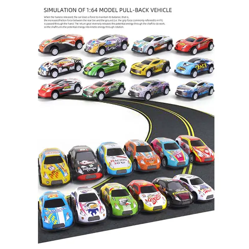 

8Pcs Children Favor Pull Back Car Toy 1:55 Diecast Metal Alloy Model Car Boy Birthday Gift Toys Educational Toy