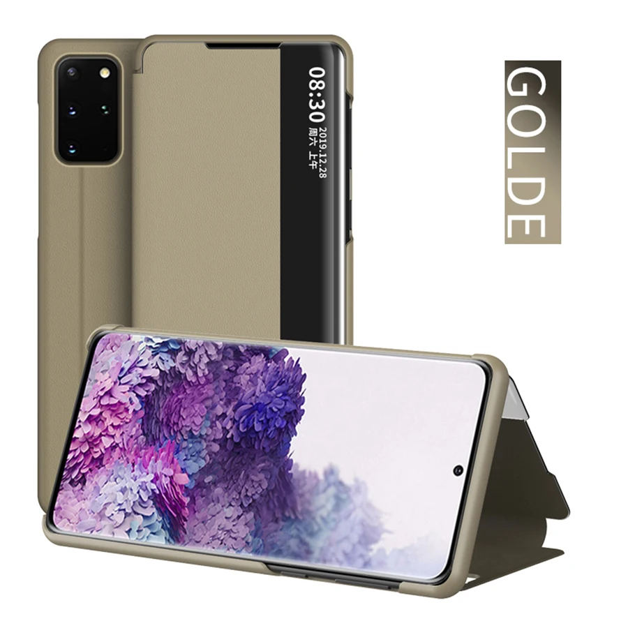 silicone case samsung Smart View Window Flip Case For Samsung Galaxy A12 A32 A52 A72 A71 A51 S22 Ultra 5G S21 S20 FE S10 S9 Plus Note 20 Leather Cover samsung silicone