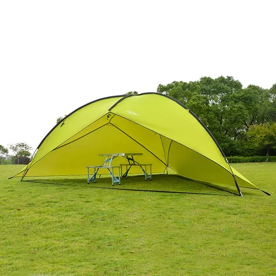 2wall grass green 2 стены открытый большое пространство треугольник солнцезащитный тент Кемпинг палатка несколько семья пляж навес тент есть 3 цвета на выбор - Цвет: 2wall grass green