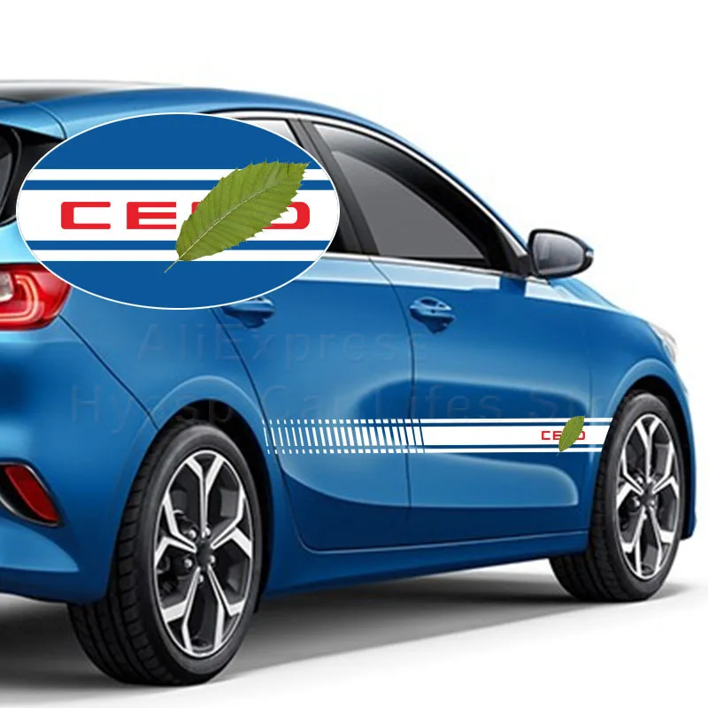 

Graphic Vinyl Film Self Adhesive Car Stickers For Kia Ceed Car Racing Sports Long Stripe Sticker Decoration Accessories