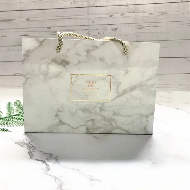 Маленькая коробка мраморного цвета винтажная Свадебная конфет Подарочная сумка