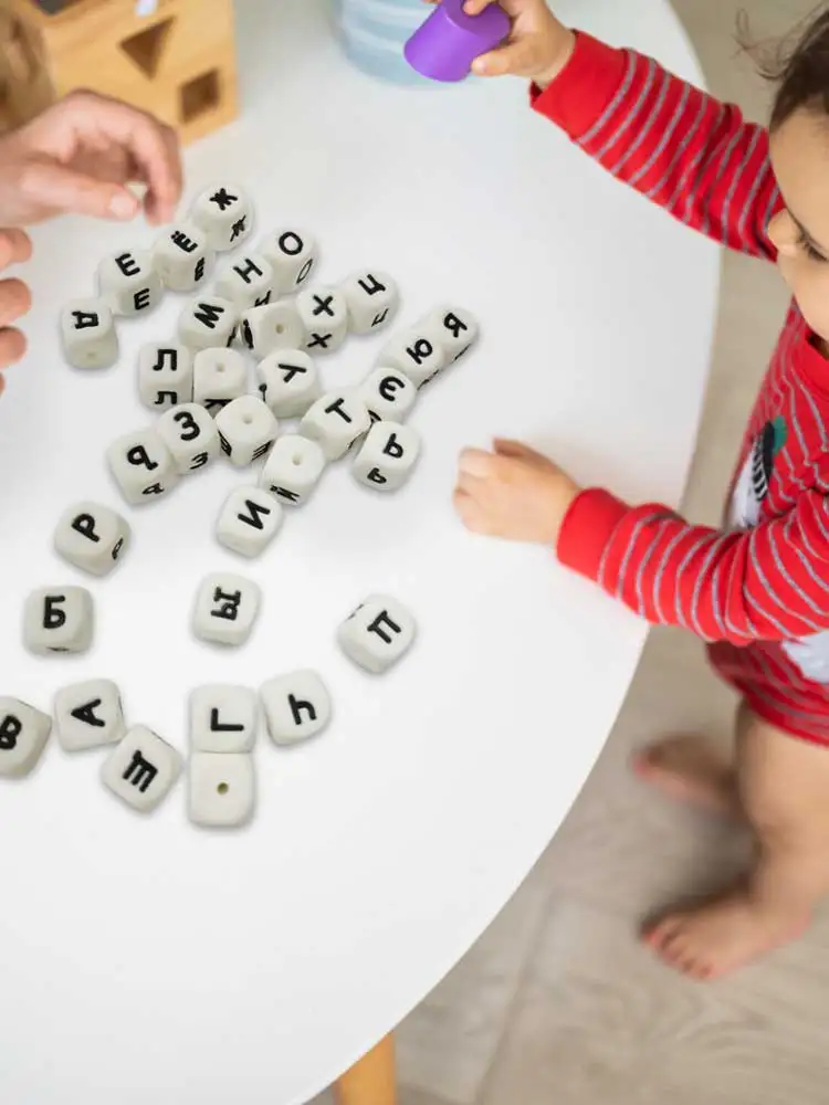 

Silicone Pacifier 26pcs English Letter Dice Food Grade Silicone Pacifier Chain Accessories For DIY Baby Teething Necklace Beads
