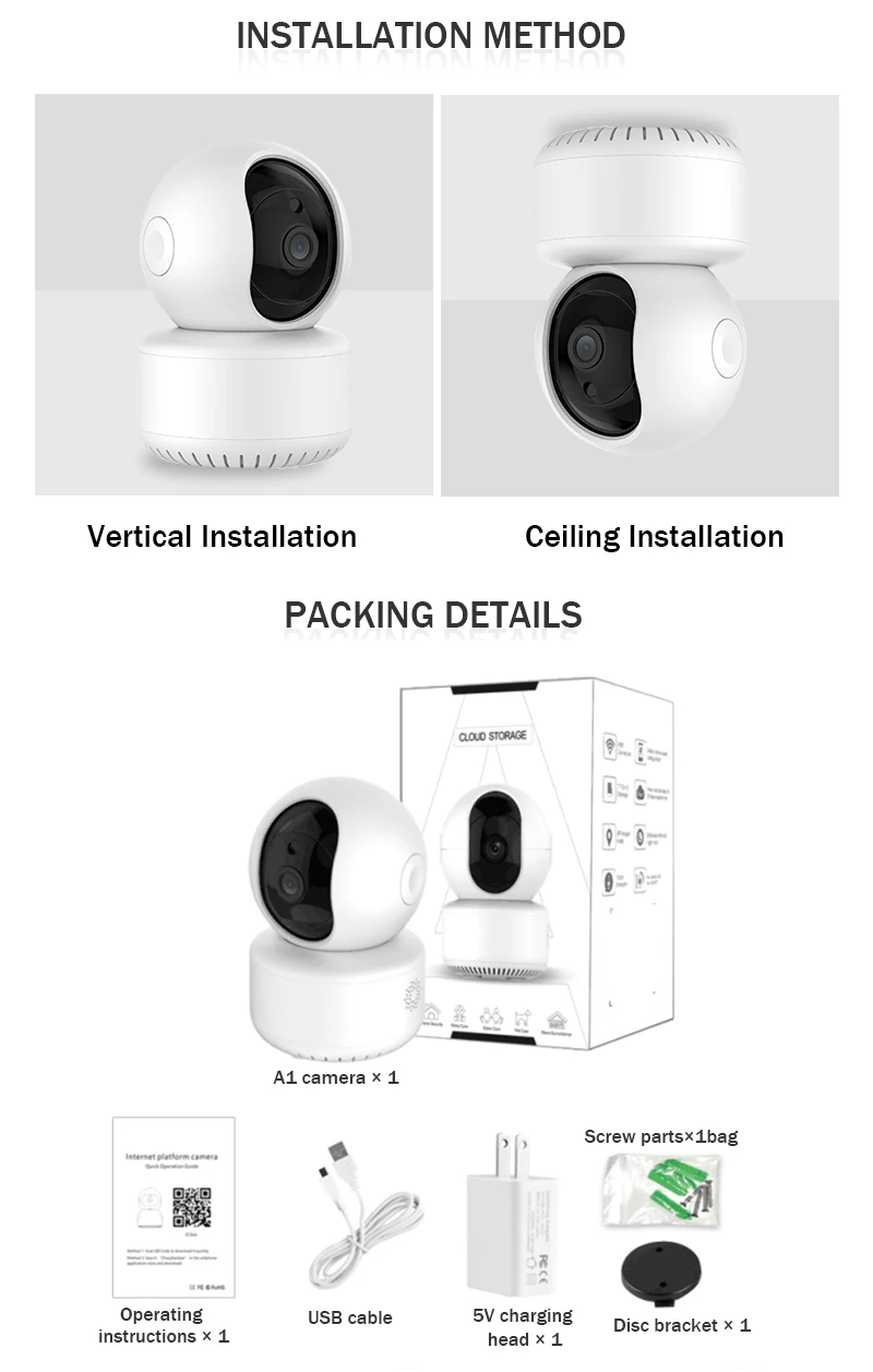 Wifi IP камера HD 720P 1080P Домашняя безопасность облачная Беспроводная камера ночного видения двухстороннее аудио автоматическое отслеживание CCTV камера iCsee приложение Onvif