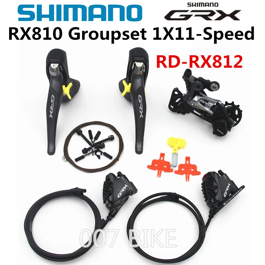 Переключатель передач SHIMANO GRX RX810 Groupset RD RX812 1X11s гидравлический дисковый тормоз для