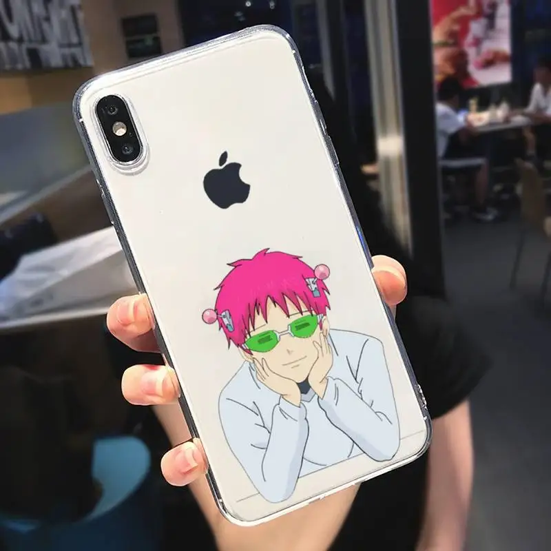

The Disastrous Life of Saiki anime Phone Case Transparent soft For iphone 5 5s 5c se 6 6s 7 8 11 12 plus mini x xs xr pro max