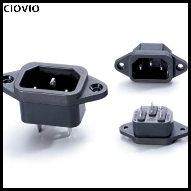 CIOVIO 10 шт. AC большим размером на трех ножках с разъемом папа панели разъем питания