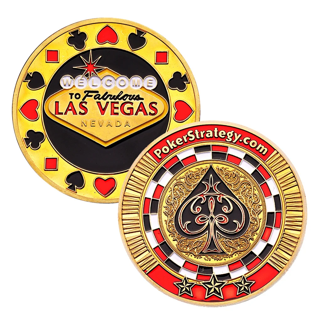 

Poker Style Souvenir Alloy Commemorative Coin Non-currency Lucky Gifts 40mm