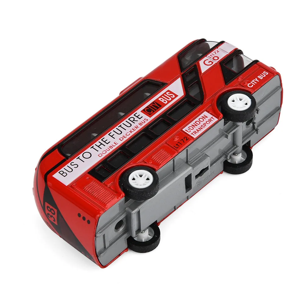 Модель двухэтажного автобуса из сплава литой городской автобус для детей 2018