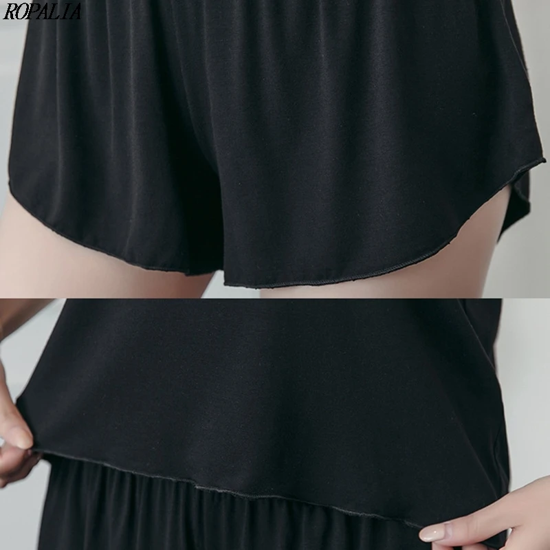 

2PCS/Set Loose Simple Nightgown Home Camisole & Shorts Sleeveless Comfortable Elastic Waist Shorts