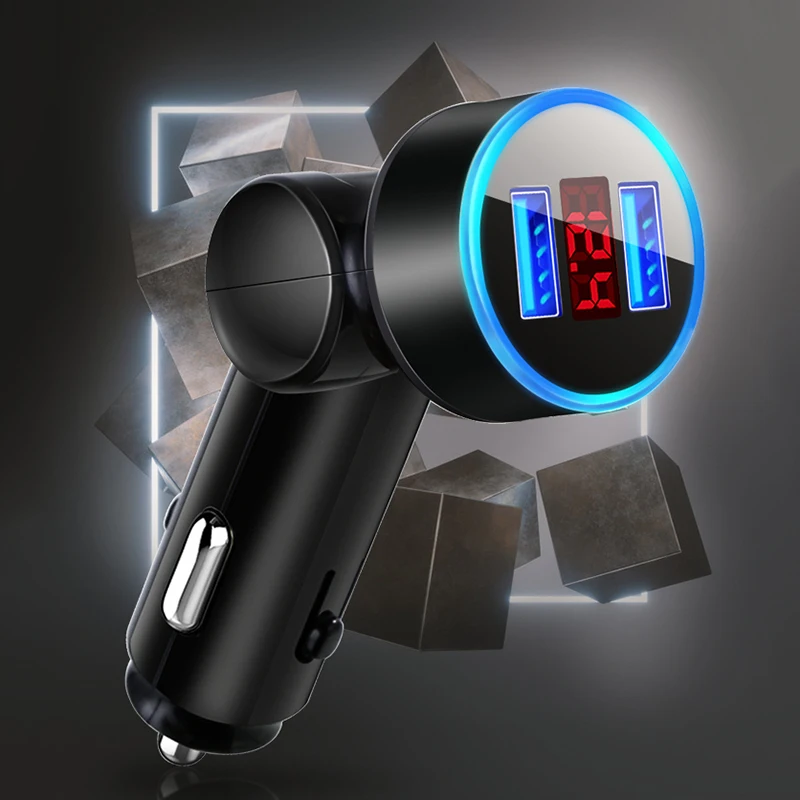 Многофункциональное поворотное зарядное устройство 5 в 3 1 а с двойным usb-дисплеем