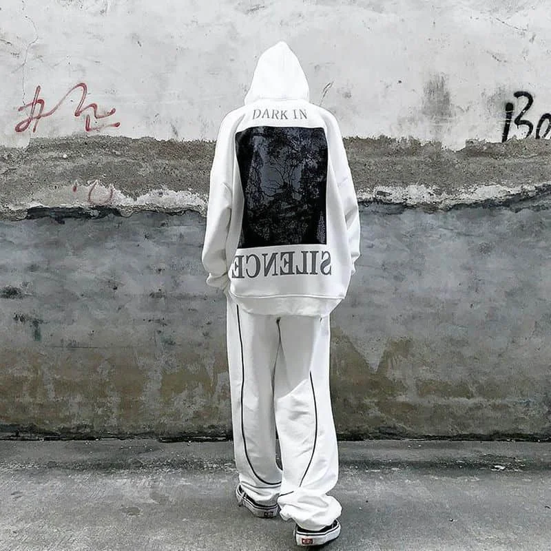 

Sweatshirts Men And Women Printing National Tide Original Plus Velvet Hooded Men And Women Niche High Street Style Hip-hop Loose