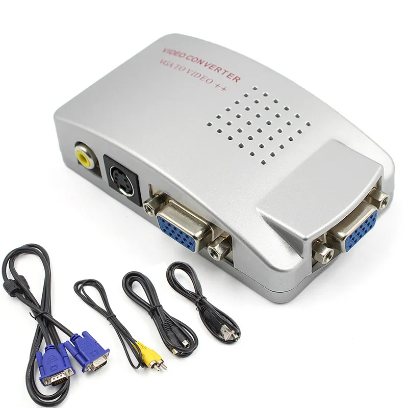 Универсальный адаптер NTSC PAL VGA для ТВ AV RCA конвертер видео переключатель коробка