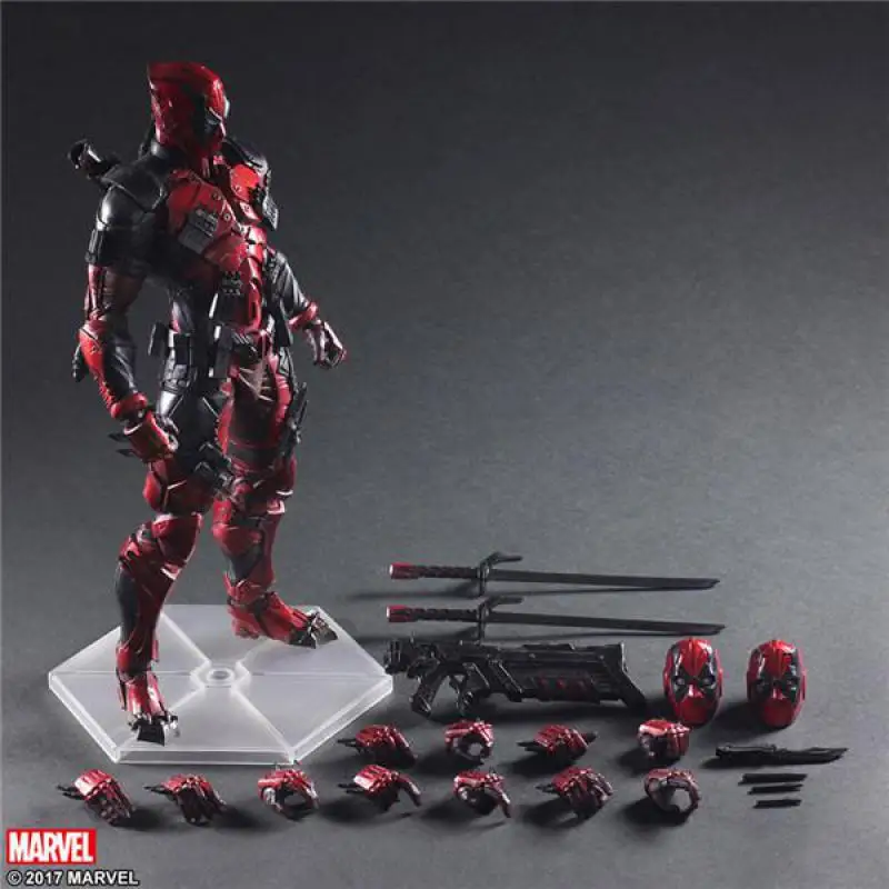 Play Arts Marvel супер герой Дэдпул фигурка PA игрушки 25 см - Цвет: No Box