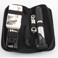 new bicycle repair tools portable bike tire repair kits cycling puncture repair tool with pouch pump for bike bicycle
