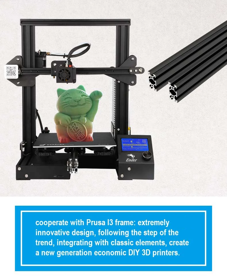 Ender-3 3D принтер DIY набор большой размер печати Prusa принтер 3D Ender 3/Ender-3X продолжением печати мощность 110 Горячая кровать 220*220*250