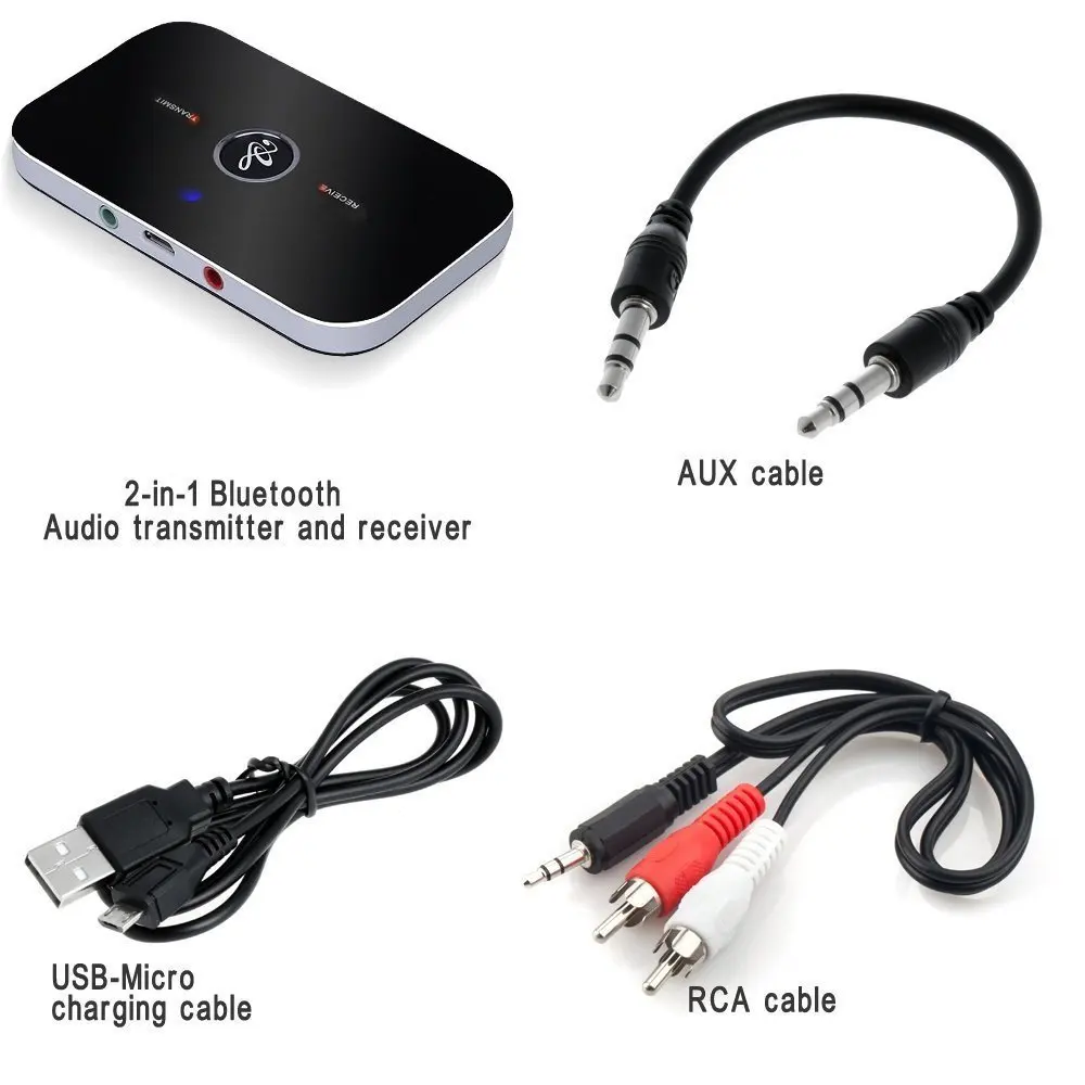Bluetooth 5.0 Audio Receiver and Transmitter 2 IN 1 RCA 3.5MM 3.5 AUX Jack USB Music Stereo Wireless Adapters For Car TV MP3 PC |