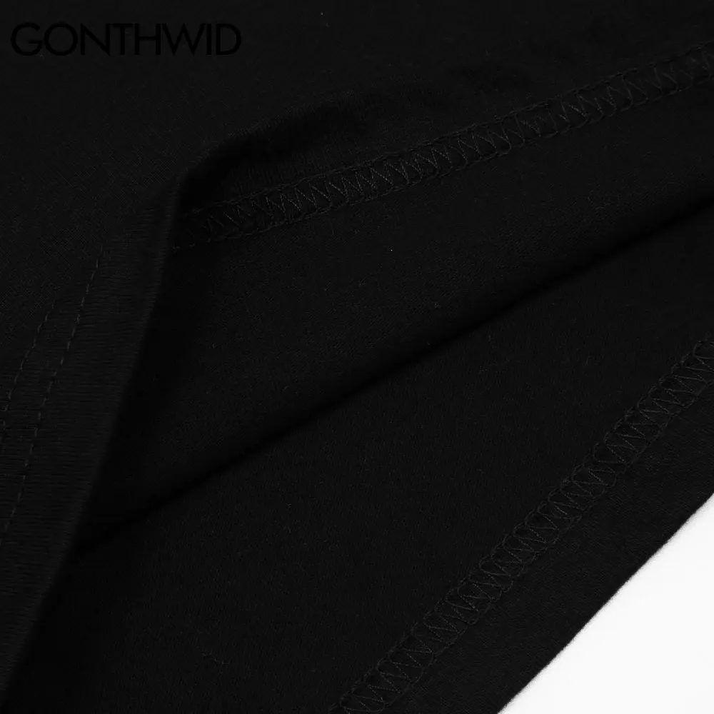 

GONTHWID Tees Tops Cotton Men Summer Hip Hop Creative Heart Print Short Sleeve T-Shirts Streetwear Casual Harajuku Tshirts