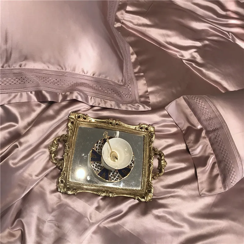 melhor Ouro Branco Conjunto De Cama De Algodão Seda Luxo Rainha Rei Tamanho Conjunto Cama Folha De Algodão Egípcio Capa Edredon Conjunto Parure De Lit