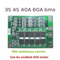 3s4s 40a 60a li ion lithium battery charger protection board 18650 bms for drill motor 11 1v 12 6v14 8v 16 8v enhancebalance