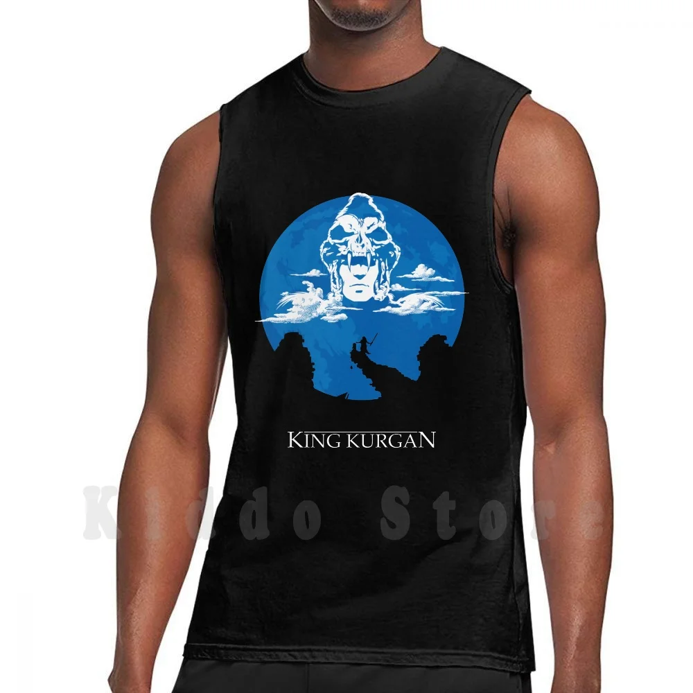 Майка King Kurgan жилет из 100% хлопка Кинг Лев Курган хайландер меч луна Череп Рамирес