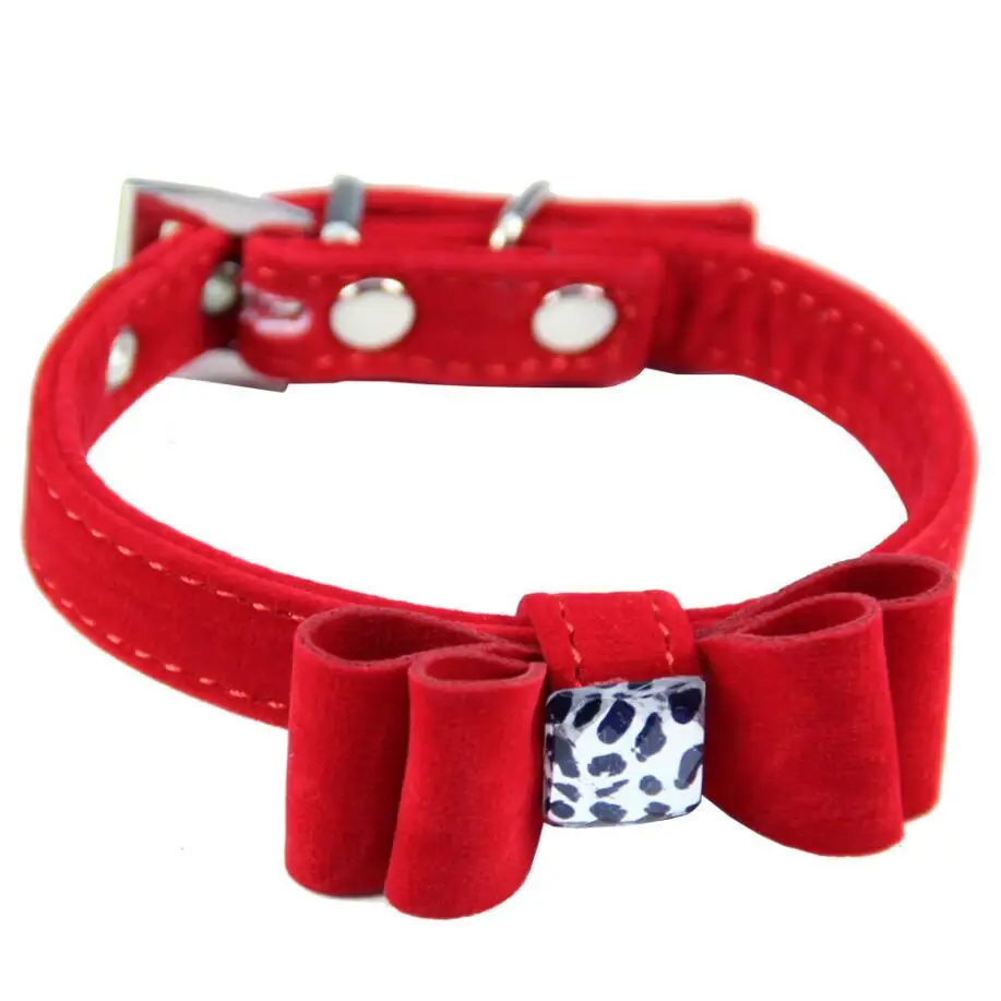 Adjustable Dog Collars Pet Solid Soft Colorful For Small Medium Dogs Neck Strap Safe Puppy Kitten Cats Collar | Дом и сад