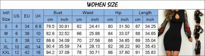 Женское винтажное платье-мини с цветочной вышивкой и длинным рукавом | Женская