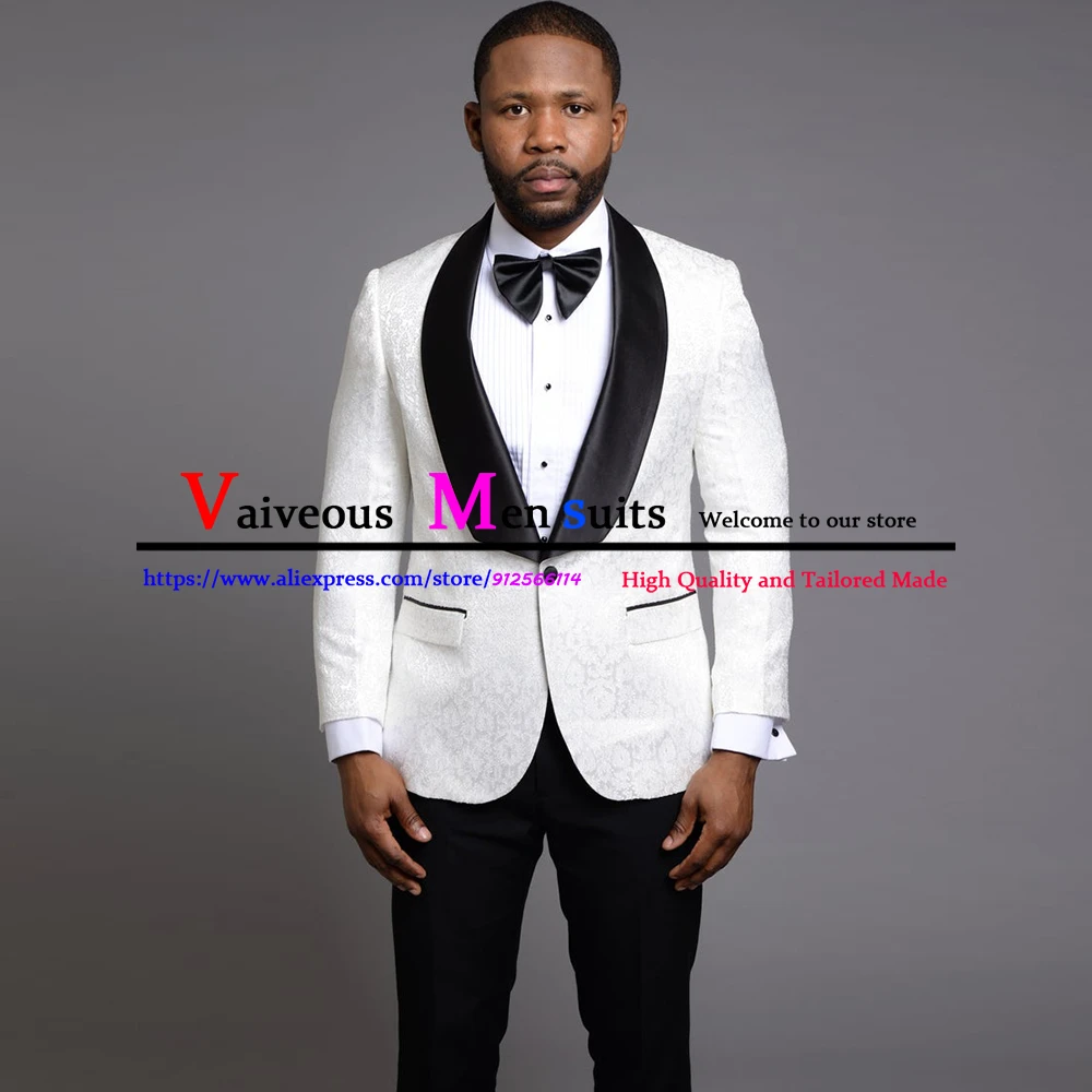 Мужские костюмы цвета слоновой кости комплект из 2 предметов пиджак и брюки