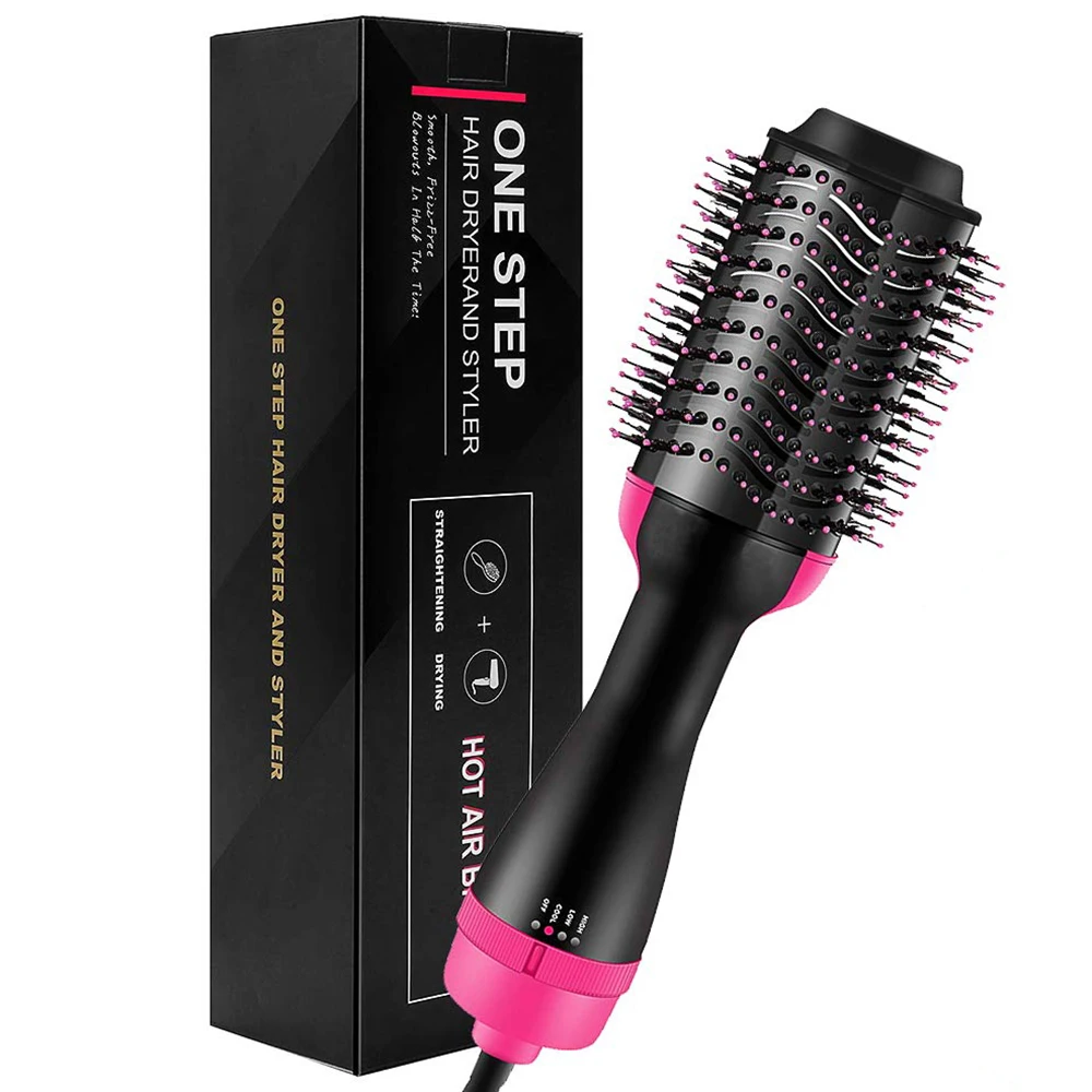

3-in-1 One Step Hair Dryer Combs Volumizer Blower Hot Cold Air Straightening Curling Iron Brushes Smooth Frizz Ionic Hair Fluffy