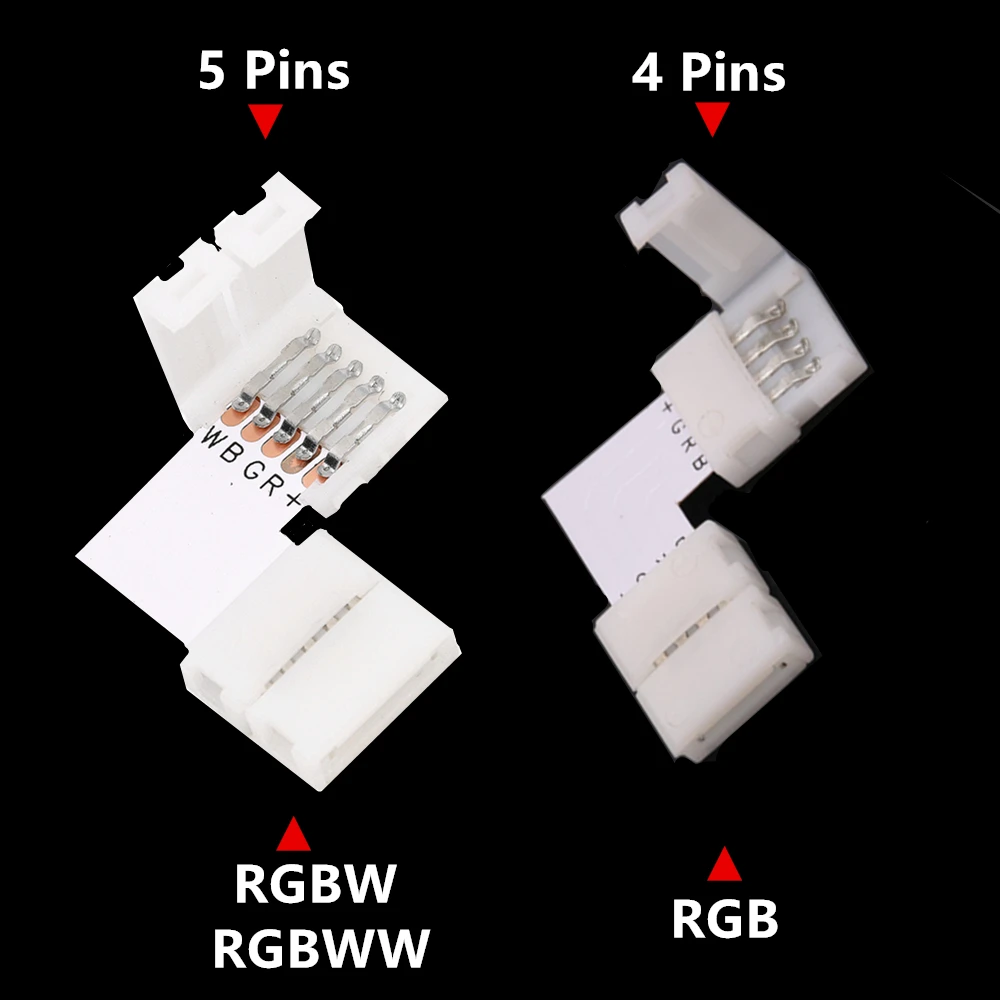 Светодиодная лента RGBW RGB 10 мм 5 контактов 12 L T X для 5050 RGBWW шт./лот|Соединители| |