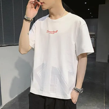 

New summer short-sleeved t-shirt men's trendy men's clothing on the wild 3598