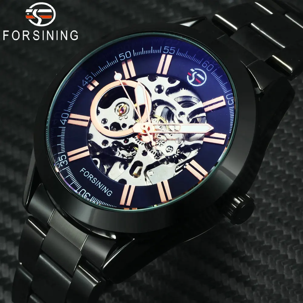 2019 модные мужские часы лучший бренд класса люкс FORSINING автоматические