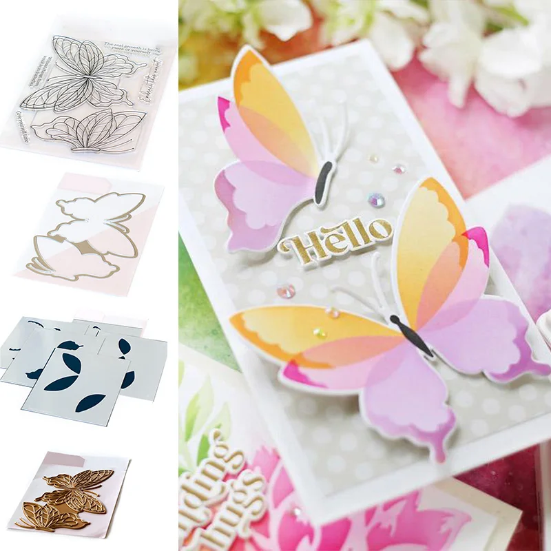 

Butterfly Cutting Cutting Dies And Stamps And Stencil And Hot Foil Scrapbook Diary Decoration Stencil Embossing Make Albums 2021