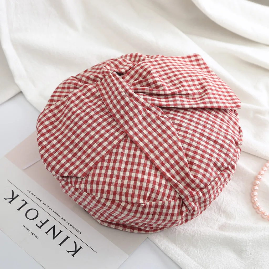 Шапка винтажная женская зимняя черная шапка берет хлопковая корейский газетчика