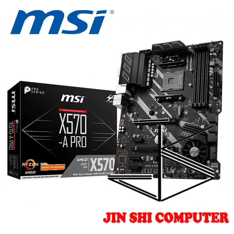 Новая версия MSI X570-A PRO поддерживает разъем AMD AM4 с 4 диммами двухканальную Память DDR4
