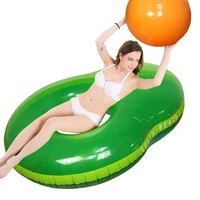new inflatable avocado floating row with inflatable ball pool floating bed for adults avocado lounger swim toys water lounger