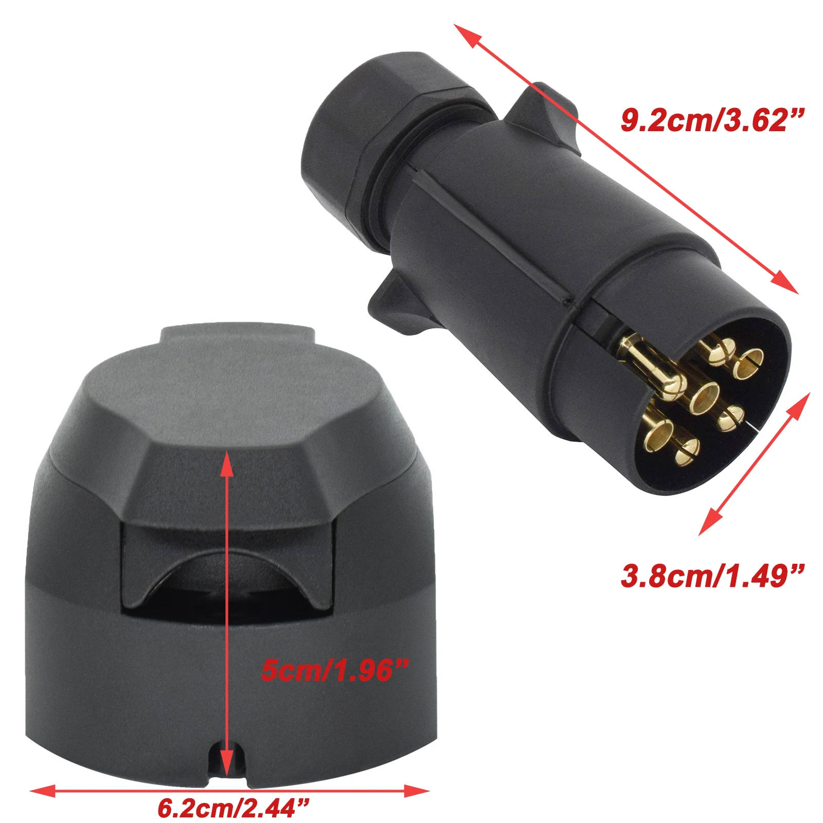 7 контактный разъем 12 В для прицепа + штепсельная вилка буксировочный стержень