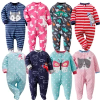 baby pajamas zipper fleece newborn baby romper warm winter underwear one piece overalls baby clothes unicorn infants clothes