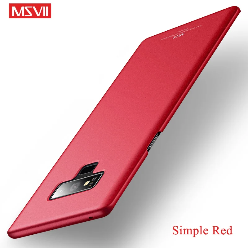 Simple Red Note 10 чехол Msvii матовый чехол для samsung Galaxy Note 10 Plus S10 S8 S9 Plus чехол S10 E S 9 PC чехол для samsung Note 9 8 чехол s - Цвет: Simple Red