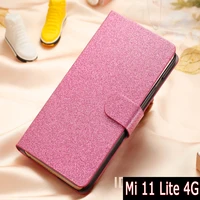 flip phone cover for xiaomi mi 11 lite 4g case pu leather wallet book coque on xiao mi 11 lite m2101k9ag protective hoesje case