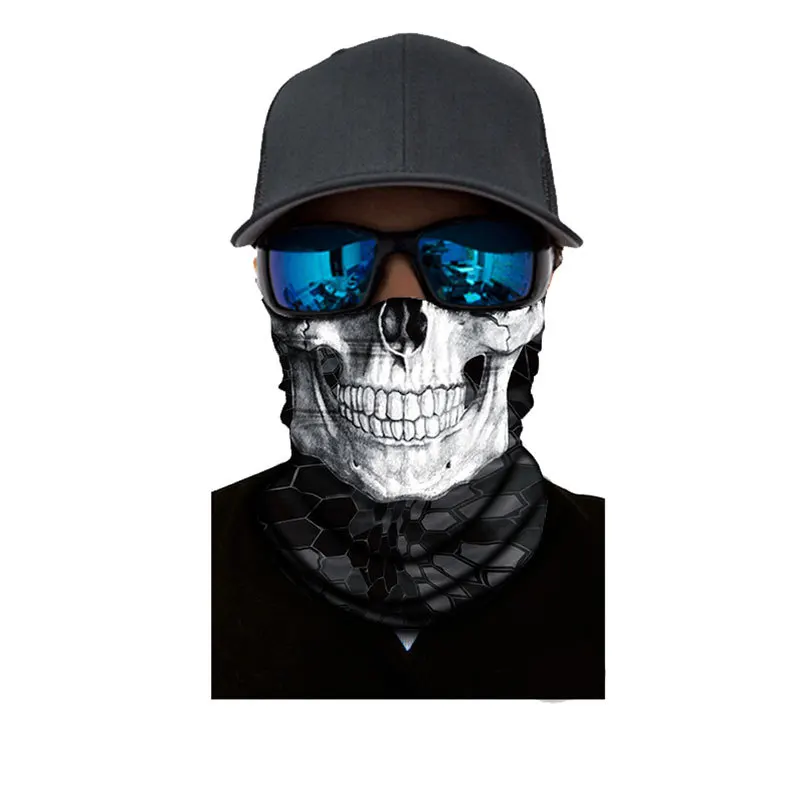 Бесшовная Балаклава волшебный шарф для шеи повязка на голову с призраком черепом