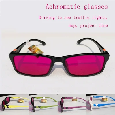 Genuine Red & green color blindness &weakness correction glasses for driving /construction/see color blindness inspection chart