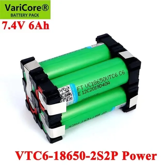 VariCore 5V/7 4 V 18650 VTC6 2S2P 8 6000 мА/ч 20 Ампер 6A для беспроводной шуруповерт батареи DIY