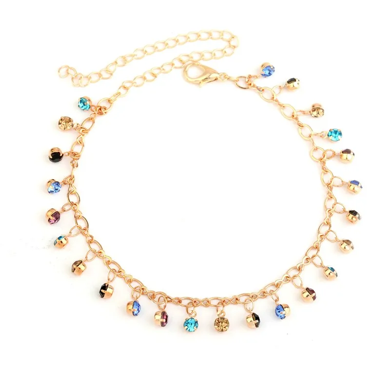 Корейская версия простой искусственный браслет на ногу новый скоростной со стразами|Анклеты| |