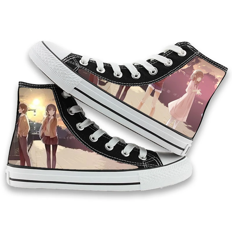 

Anime Seishun Buta Yaro wa Yumemiru Shoujo no Yume wo Minai plimsolls High shoes Casual Student Canvas Shoes