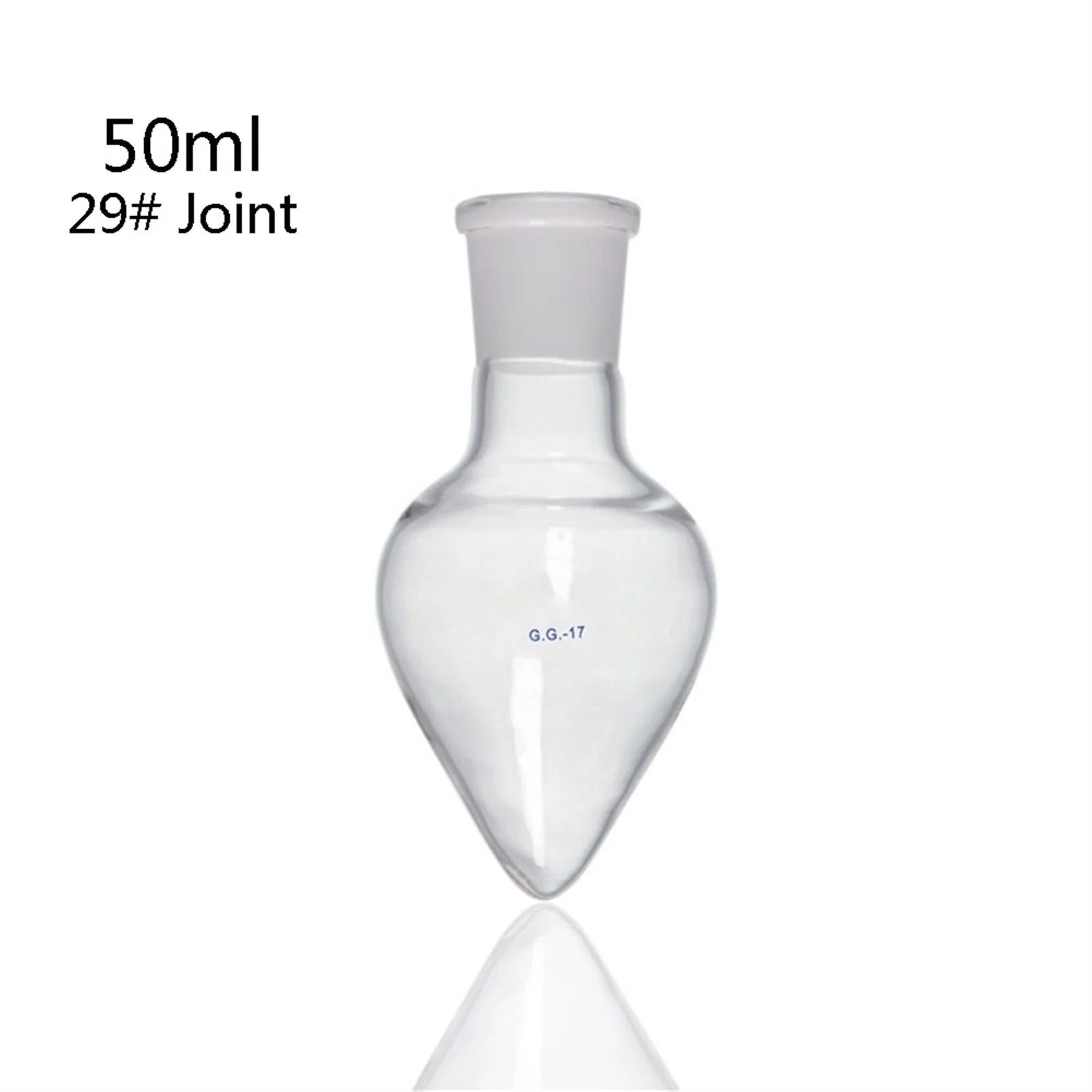 

50ml Pear Shaped Boiling Flask With 29# Joint 3.3 Borosilicate Glass Heat Resistant Rotary Evaporator Flask- Pack O