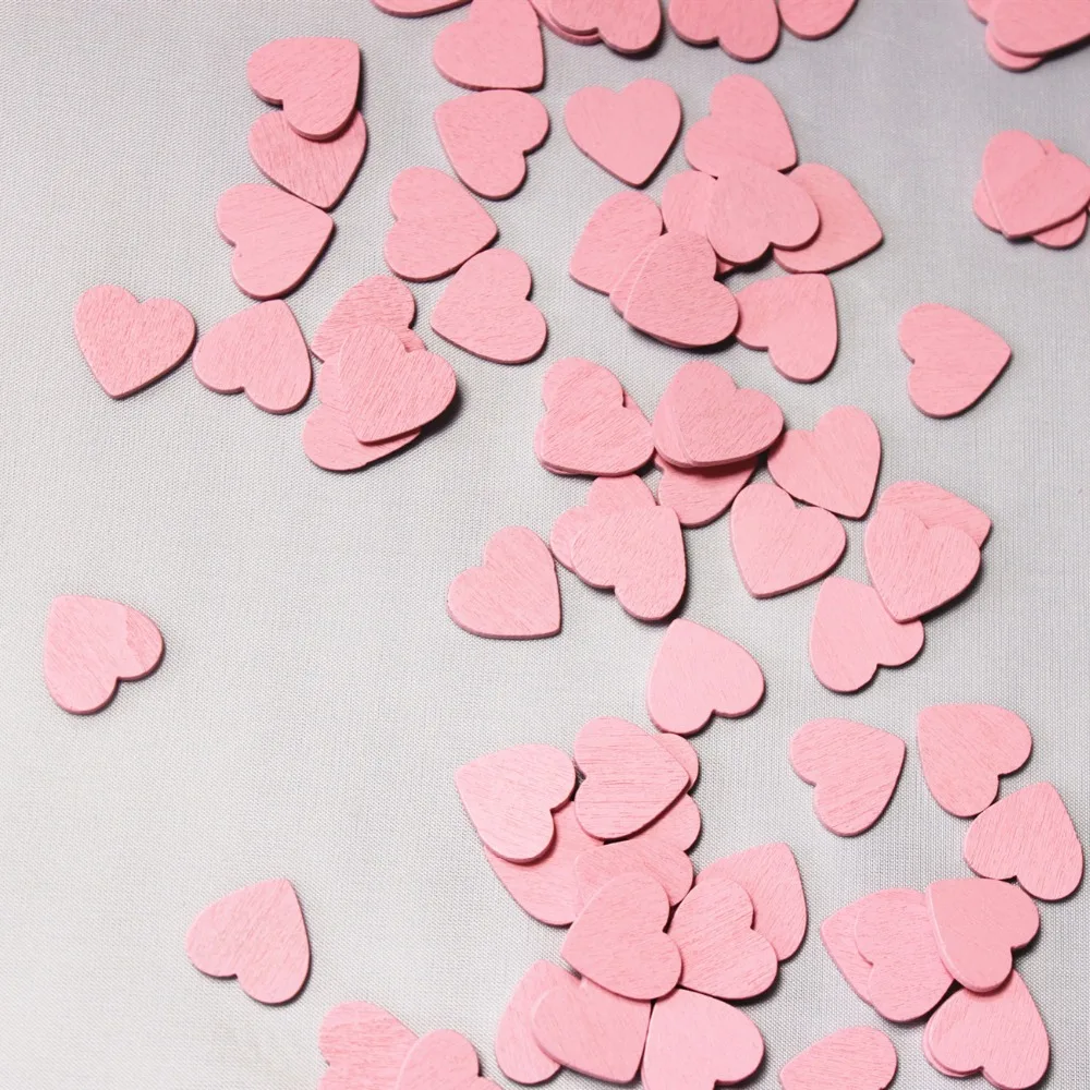 1000 шт. 18 мм розовый деревянный Любовь Сердце домашний декор настенные часы